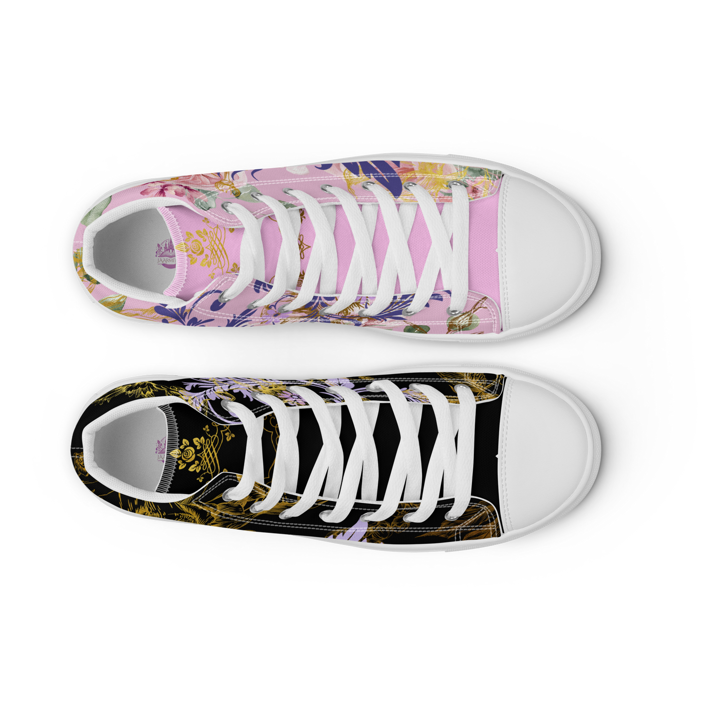 Good V's Evil high top canvas shoes