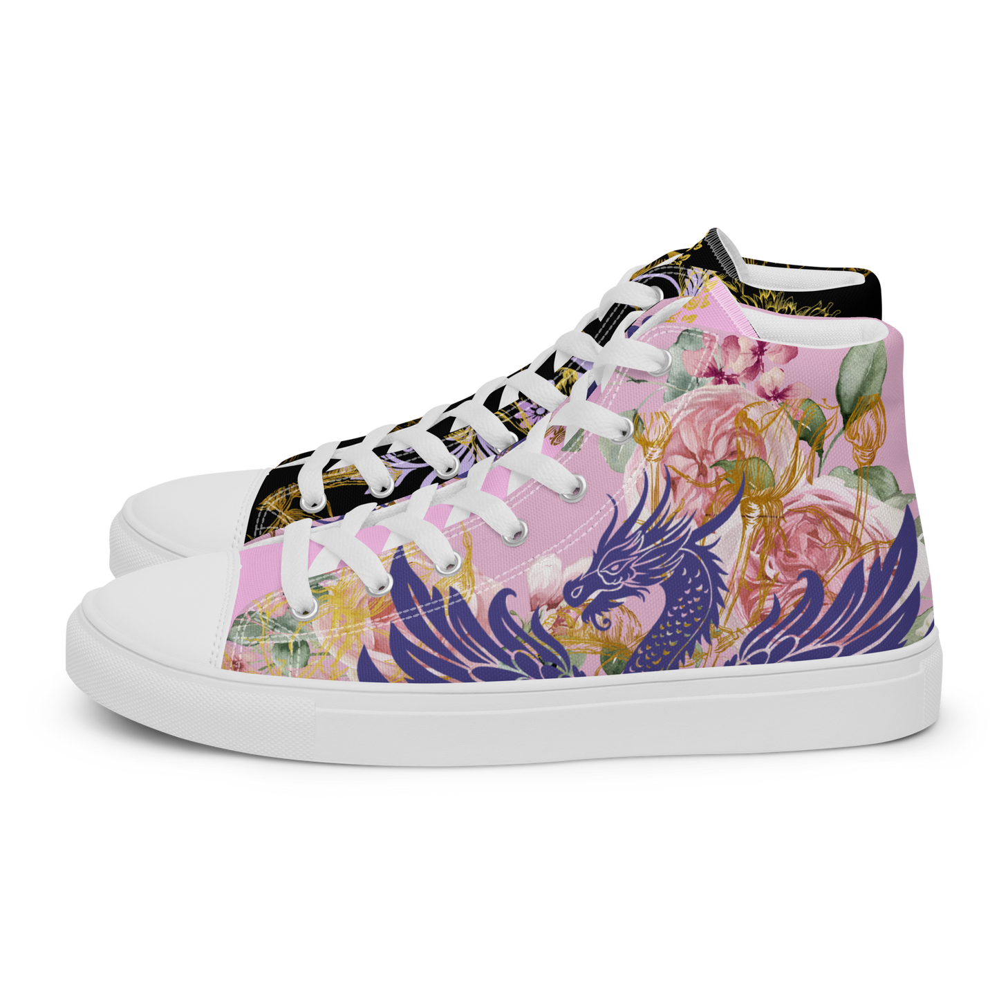 Good V's Evil high top canvas shoes